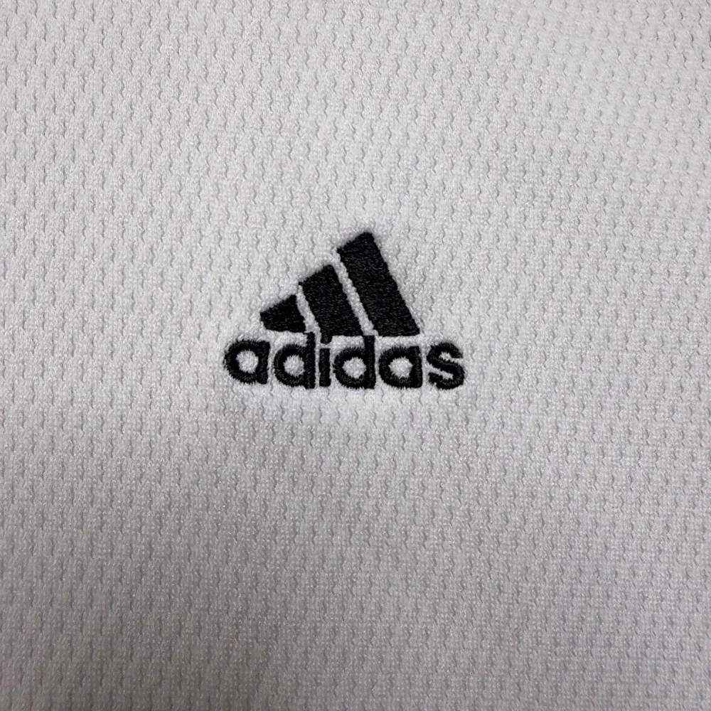 Adidas Shirt Mens Large White Long Sleeve 3 Stripe Y2K Performance Top